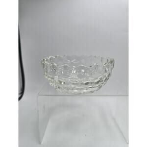 Vintage 5" Fostoria American Clear Glass Serving Bowl 1940s.